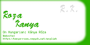 roza kanya business card